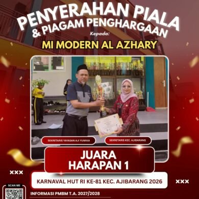 MI Modern Satu Atap Al Azhary Raih Juara Harapan 1 Karnaval Kecamatan Ajibarang 2026