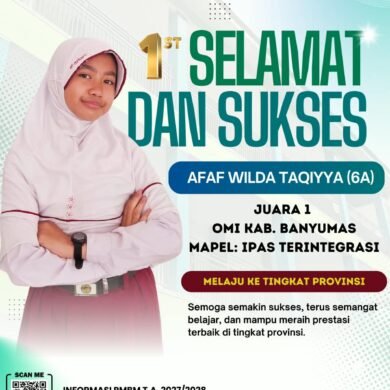 Membanggakan! Afaf Wilda Taqiyya Raih Juara 1 OMI Tingkat Kabupaten/Kota dan Melaju ke Tingkat Provinsi
